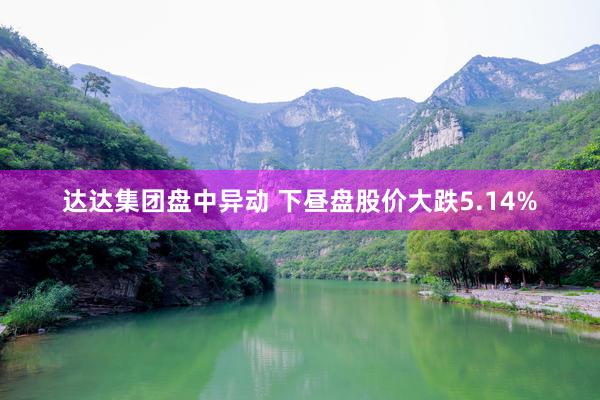 达达集团盘中异动 下昼盘股价大跌5.14%