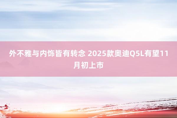 外不雅与内饰皆有转念 2025款奥迪Q5L有望11月初上市