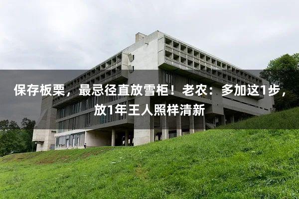 保存板栗，最忌径直放雪柜！老农：多加这1步，放1年王人照样清新