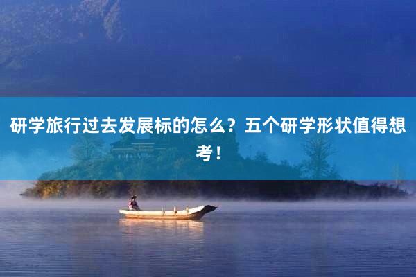 研学旅行过去发展标的怎么？五个研学形状值得想考！